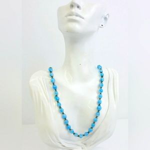 Murano glass bead, milleflora style, vintage necklace. EUC!!